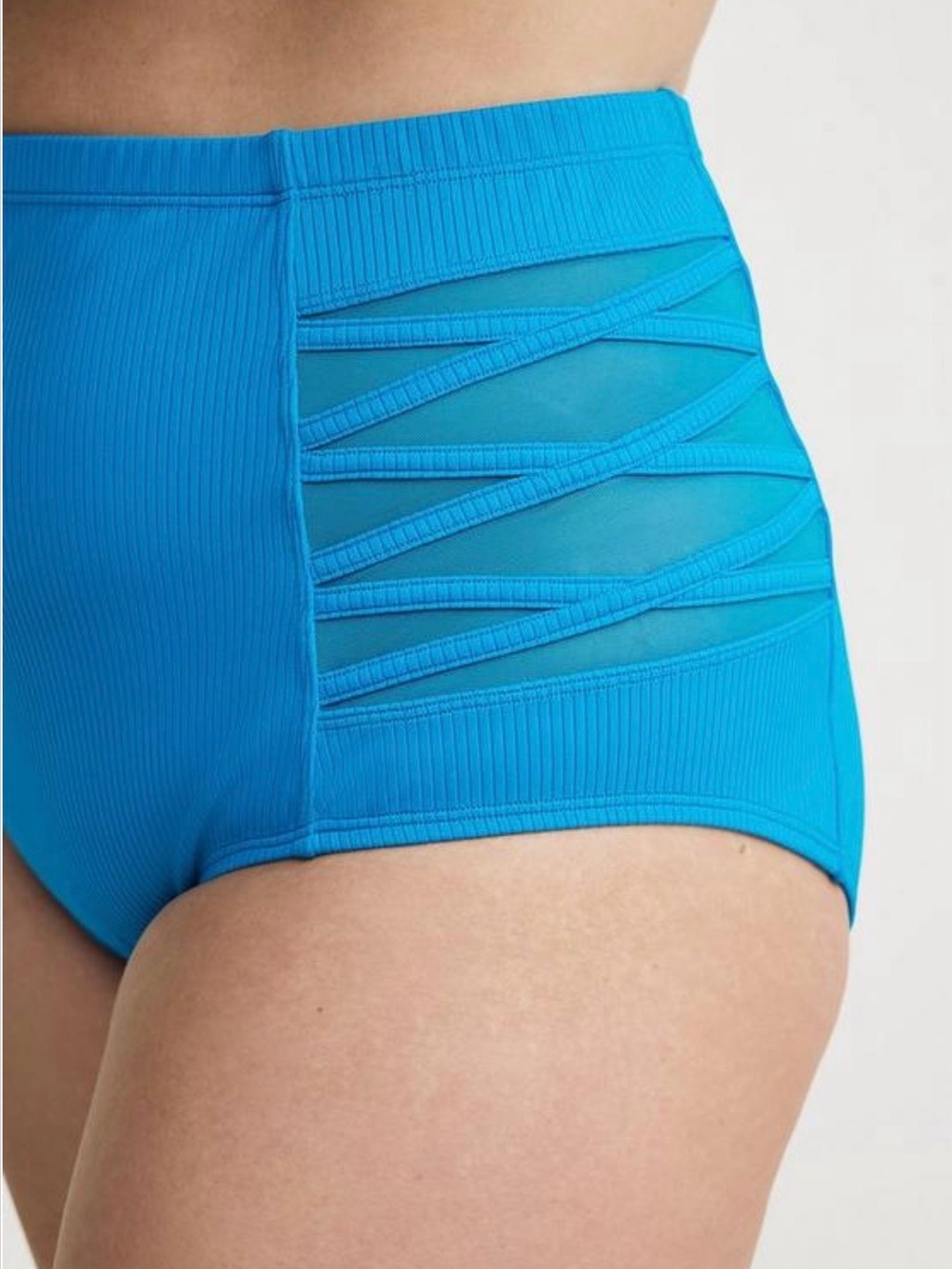 NWT Torrid rib triangle tankini and rib cross side bottom. Size 00 (10) - Picture 7 of 11